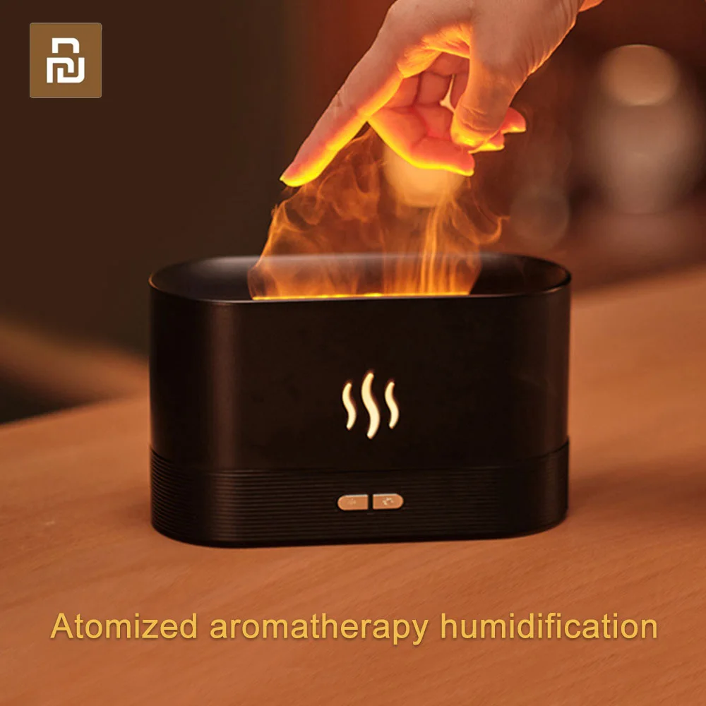 

Youpin 180ML Flame Air Humidifier Essential Oil Diffuser Aroma Ultrasonic Mist Maker Aromatherapy Humidifiers Diffusers For Home
