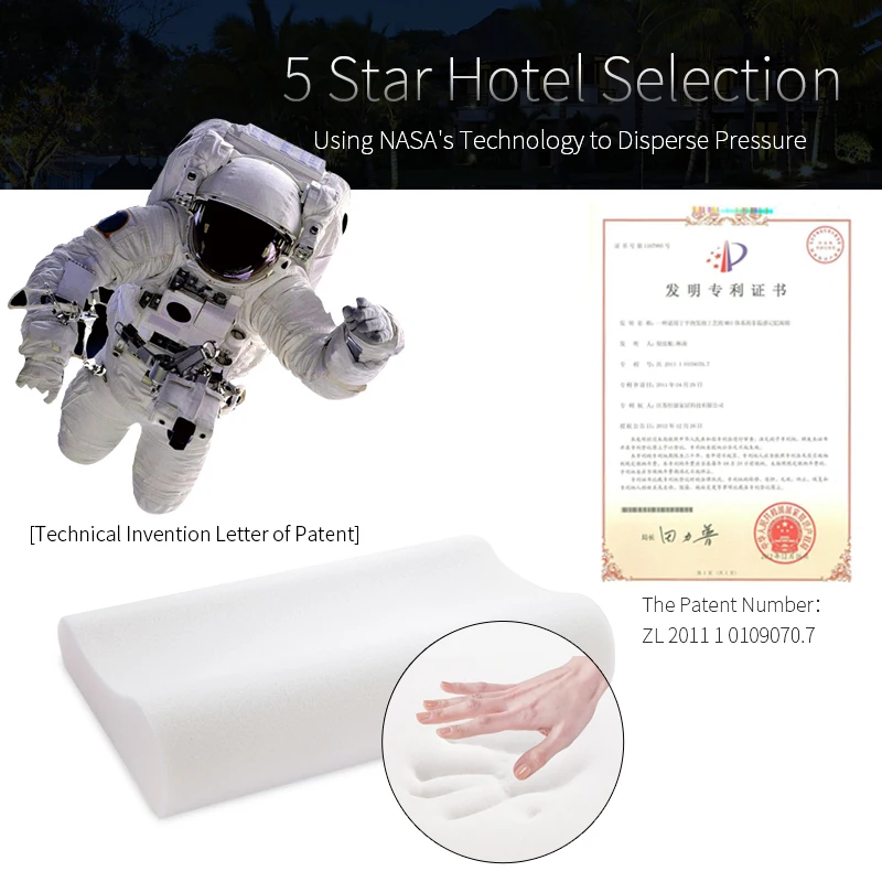 Mlily 60x30 см пены памяти кровать Ортопедическая подушка для боли шеи Sleeping With вышитые