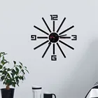 Акриловые зеркальные настенные Наклейки сделай сам с римскими цифрами, настенные Наклейки для домашнего декора, настенные Наклейки в стиле ретро, винтажные часы часы-стрелки 2021