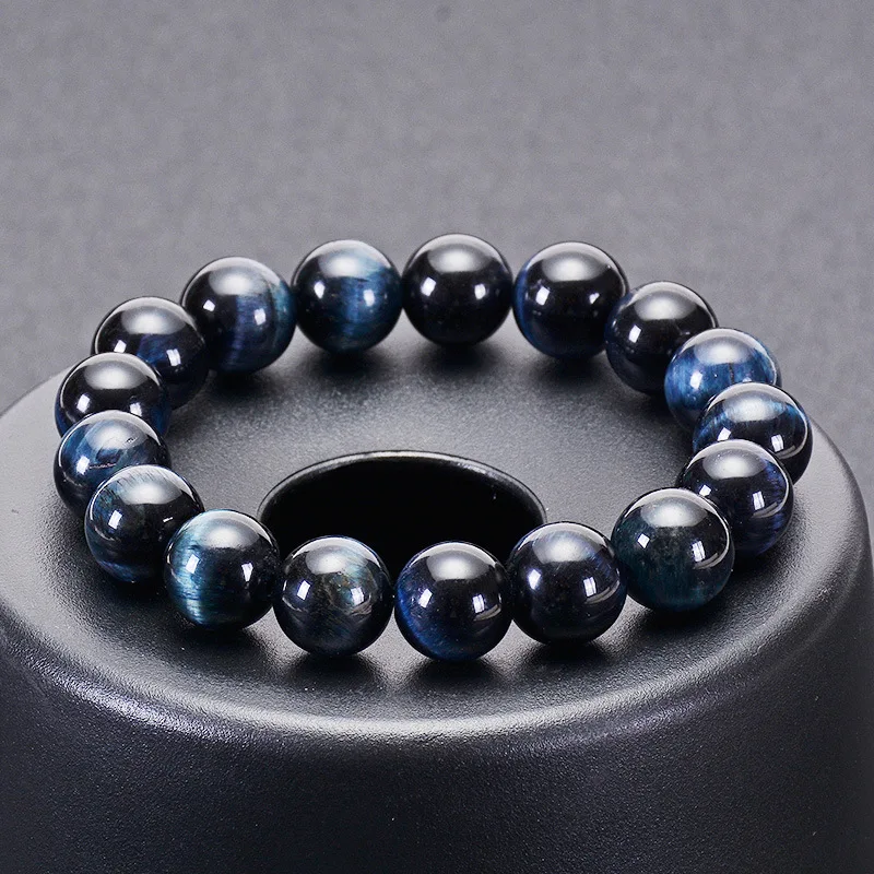 

Fashion 6mm 8mm 10mm 12mm Royal Blue Tiger eyes Beads Bracelet Men Charm Natural Stone Braslet For Man Handmade Jewelry Pulseras
