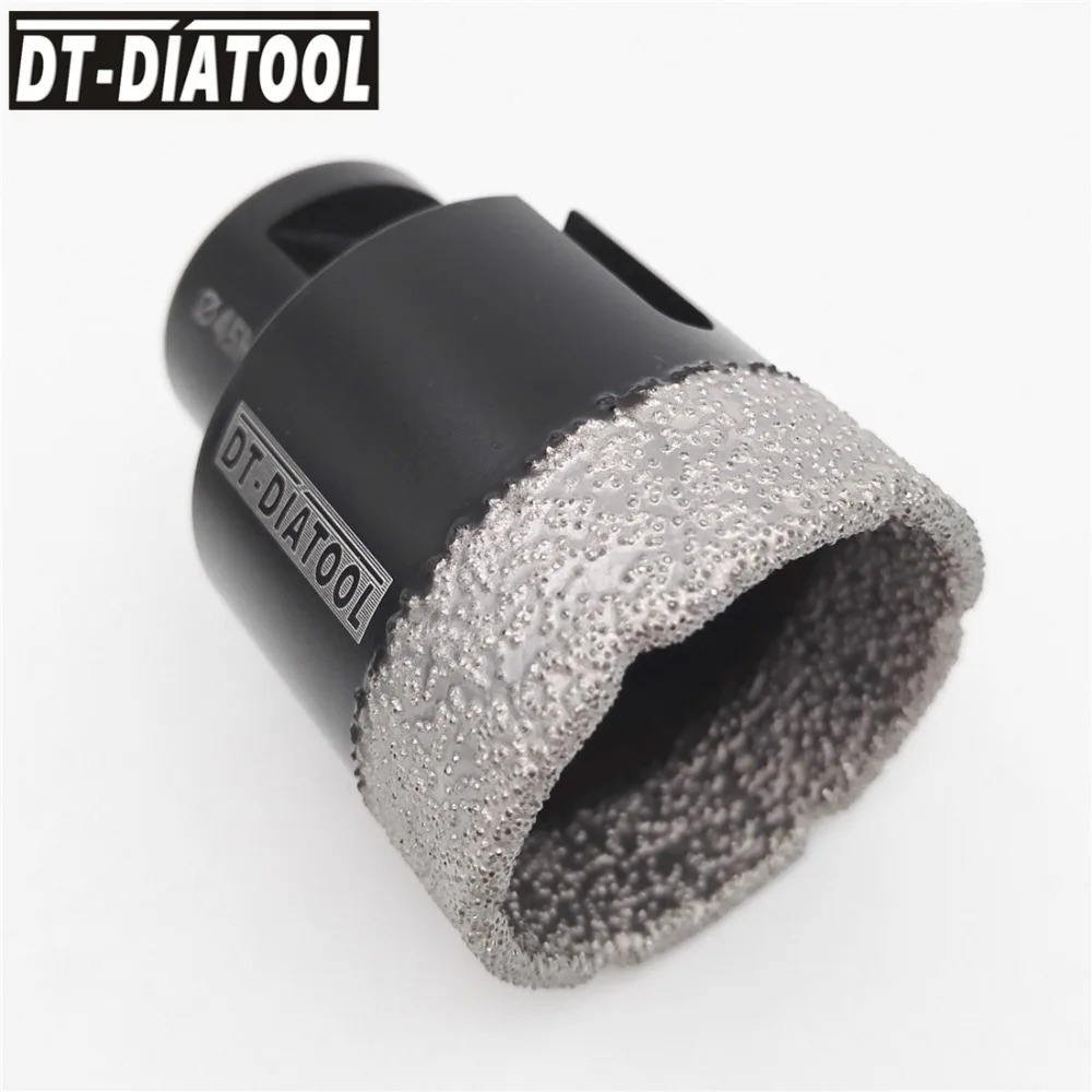 DT-DIATOOL 6 шт./комплект 5/8-11 резьбовое вакуумное паяное алмазное сверло Набор кольцевых сверл смешанный размер сверло плюс 25 мм пальцевое долото