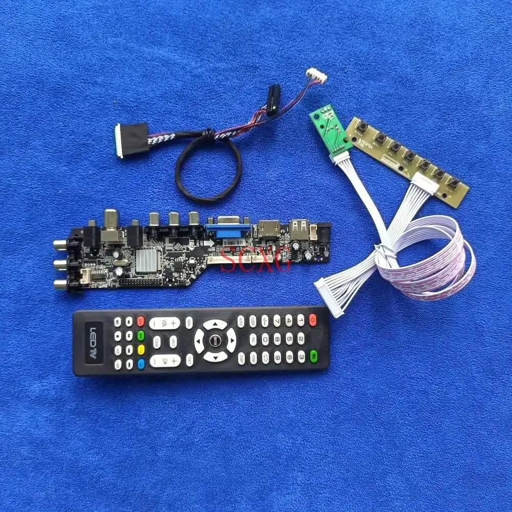 

DVB AV VGA USB HDMI-compatible Fit B140XTN02.0/B140XTN02.3/B140XTN02.5 40Pin LVDS Kit Digital Screen drive card 1366*768 LCD LED