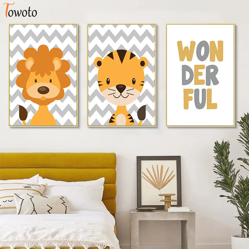 Мультфильм джунгли банные халаты в виде животных для маленьких Детские Картина