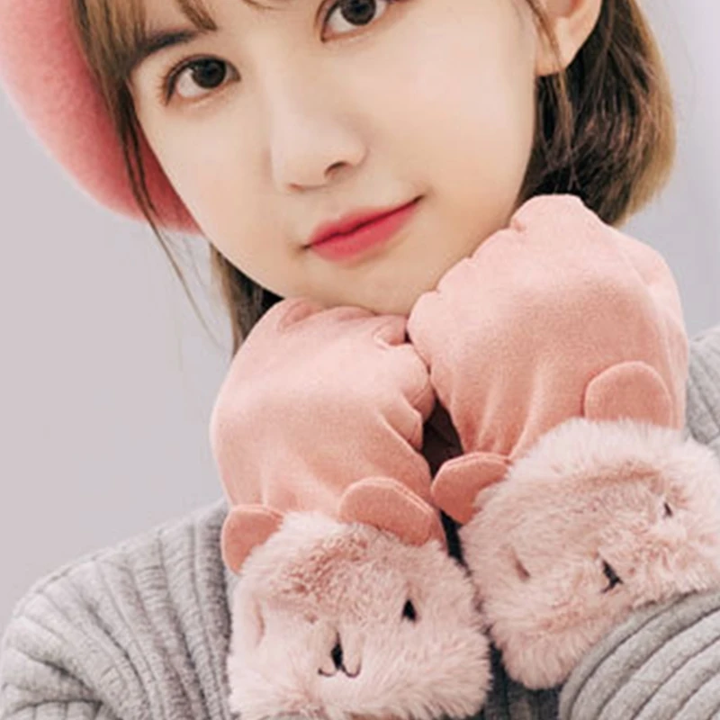 

Touchscreen Gloves Women Windproof Gloves Fleece Lined Gloves Non Slip Thickened Riding Gloves for Outdoor Sport