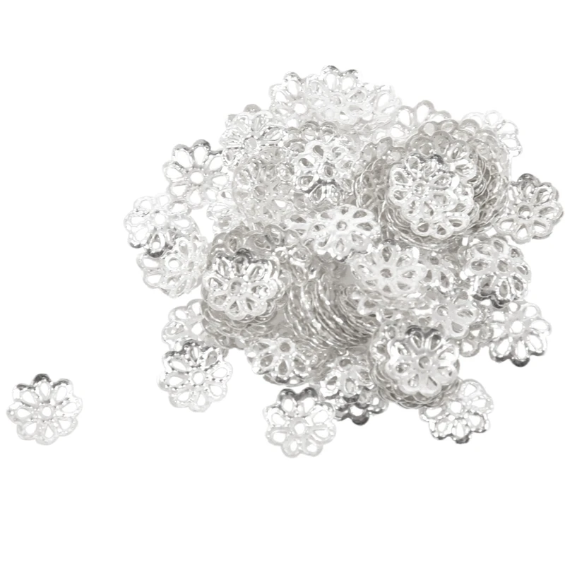 100 шт 6 мм прекрасные яркие посеребренные бусинки для браслетов DIY ювелирных