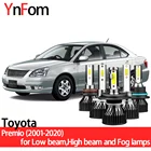 Комплект светодиодных фар YNFOM для Toyota Premio T240 T260 2001-2020, ближний свет, дальний свет, противотуманные фары, автомобильные аксессуары, лампы для автомобильных фар