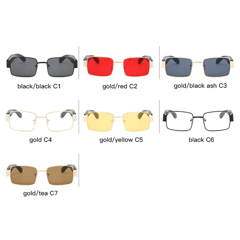 

Classic Square Sunglasses Men Women Luxury Brand Designer Driving Retro Metal Frame Sun Glasses For Male UV400 Goggles Oculos