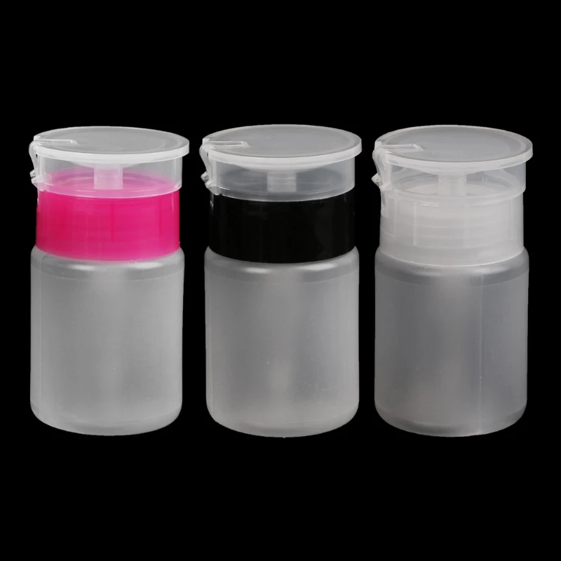 

70ml Nail Art Clear Empty Pump Dispenser Cleanser Bottle Manicure Press Bottles