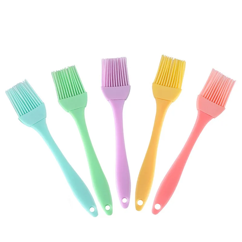 

1pcs Barbecue Brush Baking Tool Food grade Silica Gel Brush High Temperature Baking Silica Gel Oil Brush PP Handle Baking Tools