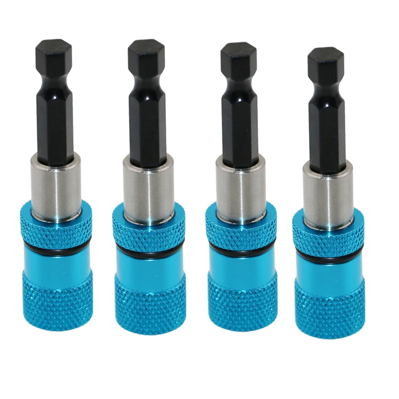 4PCS 1/4 электрический сверло с шестигранным хвостовиком, магнитный держатель для отвертки, держатель для бит из нержавеющей стали, магнитный держатель для гипсокартона, винтовой инструмент - Цвет: 4PCS