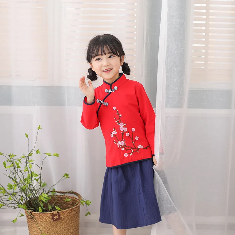

Parent-child wear, mother and women's wear, Chinese style ancient costume, Hanfu, school national uniform, autumn style