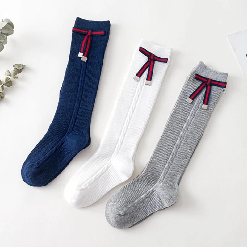 Футболки для маленьких девочек детские высокие носки Хлопковые кружевные Гольфы