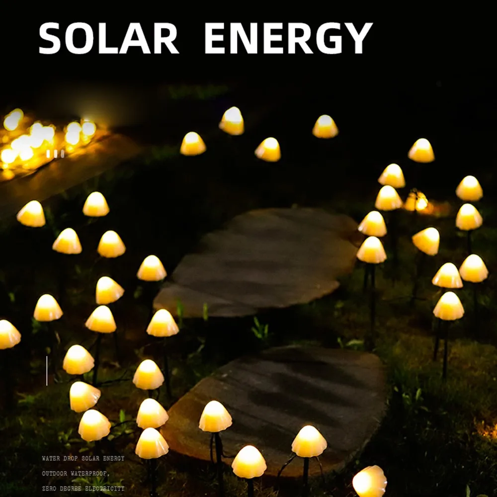 

Солнечный СВЕТОДИОДНЫЙ светильник на открытом воздухе Водонепроницаемый гриб садовая декоративная Солнечная доля Фея светильник для двор...