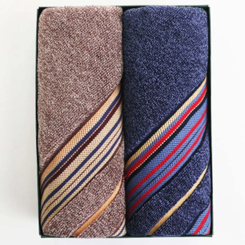 

Cotton Face Towel Striped Red Dark Blue Hair Body Shower Sports Towel Soft Strong Water Absorption Bathroom Accessory 35*74cm
