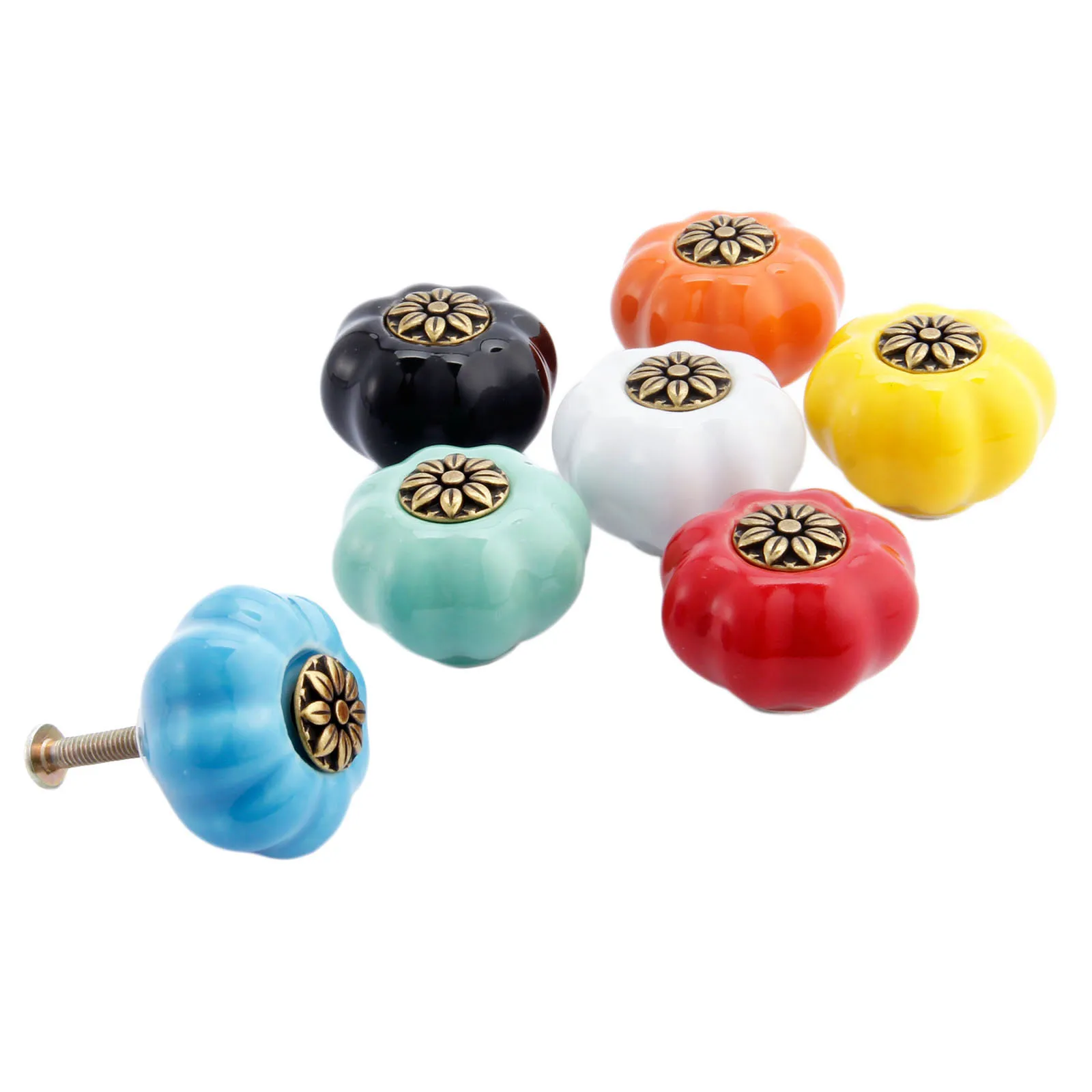 Ручка в виде тыквы керамическая дверная ручка ящик для шкафа выдвижная мебельная