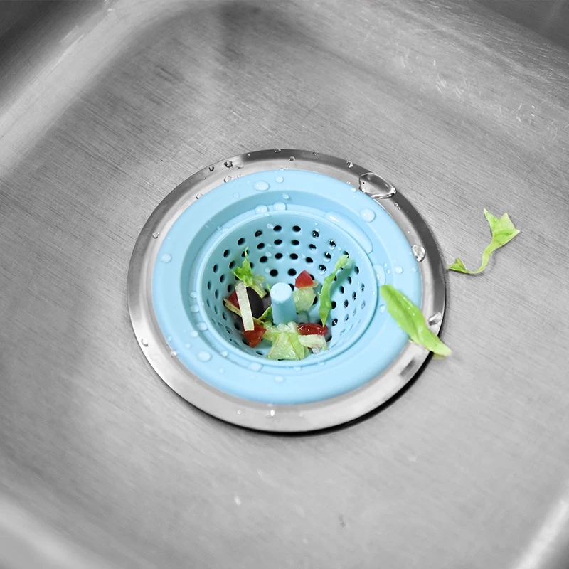 bill f silicone sink strainer waste plug sink filter waste collector kitchen bathroom accessories colanders strainers 1 pc free global shipping