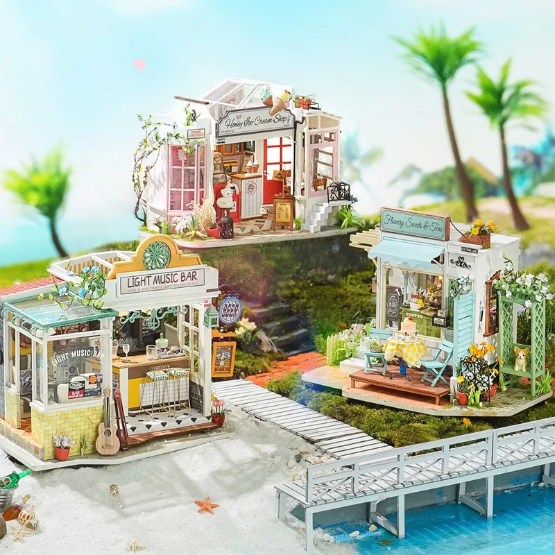 

3D Villa Model DIY Doll House Wooden Furniture House Mini Accessories House Children Birthday Toys Gifts Christmas Presents