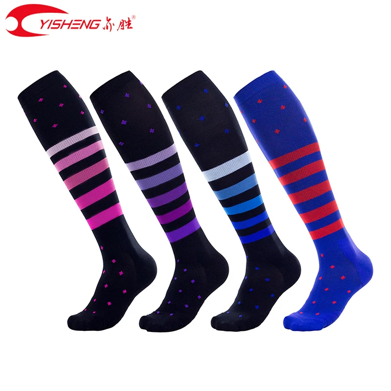 

YISHENG Compression Stockings Women Men Graduate Pressure Knee High Fashion Plus Size 45-47