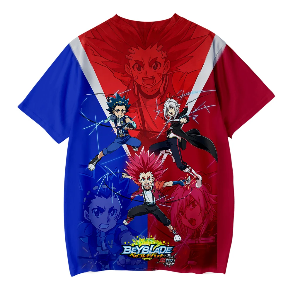 Детская футболка Повседневная футболка Beyblade Burst Evolution 3D футболка с короткими рукавами для мальчиков и девочек летняя детская одежда в стиле Харадзюку