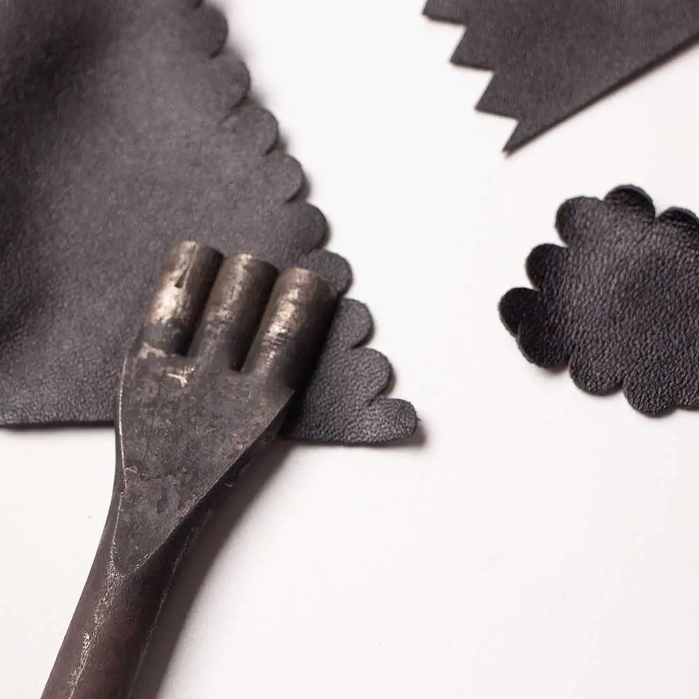 1 шт. кожаный цветок стальные Пробойники DIY кожаные пробивные инструменты ручной работы кожаные инструменты Домашний набор инструментов кожа зигзаг волна