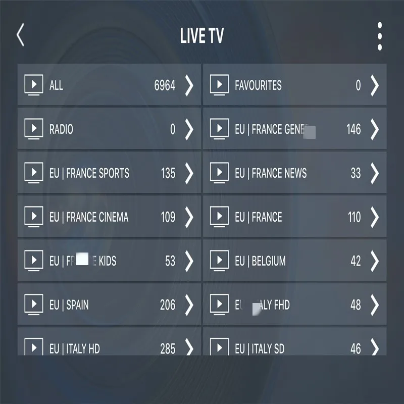 Европа IPTV панель управления с códigos contiene 7000+ Live 8000+ VOD para el revendedor de IPTV Frances IPTV espauna Portugal