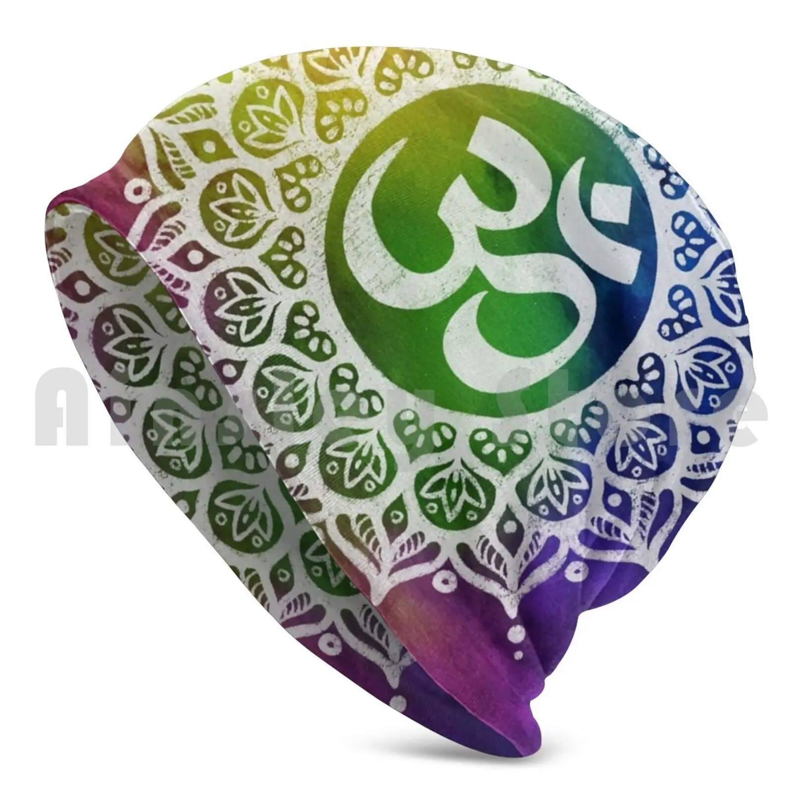 Шапочки Om Mandala вязаная шапка хип-хоп Мандала вдохновляющее вдохновение