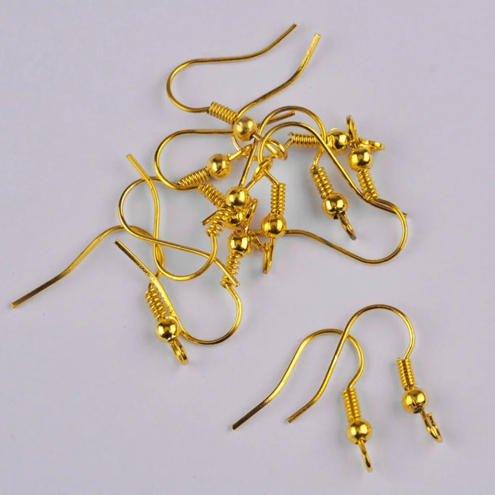 

1000pcs Gold Plated DIY Earring Findings Earrings Clasps Hooks Fittings DIY Jewelry Making Accessories Hook Earwire Jewelry
