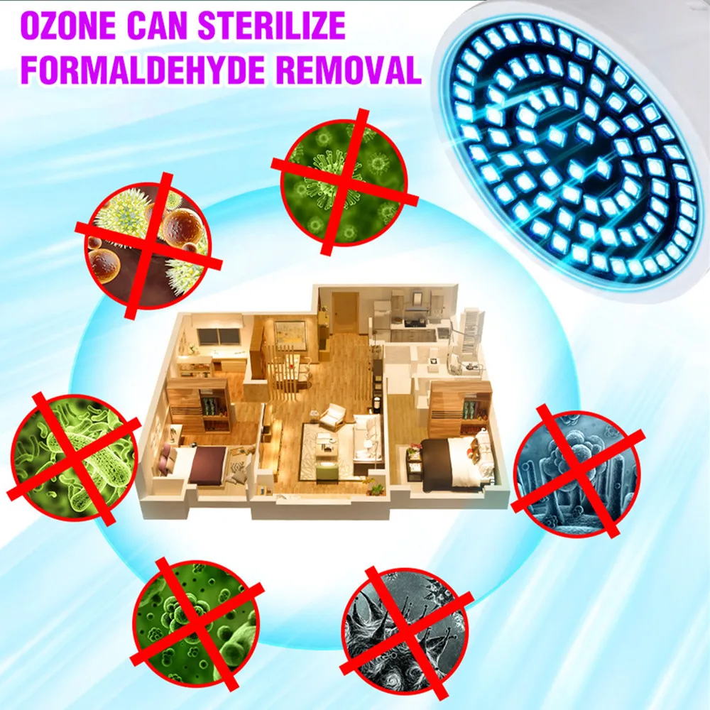 LED UV Desinfection Lamp E14 Sterilizer Light E27 GU10 Base UVC Germicidal Bulb 48 60 80leds Ultraviolet | Освещение