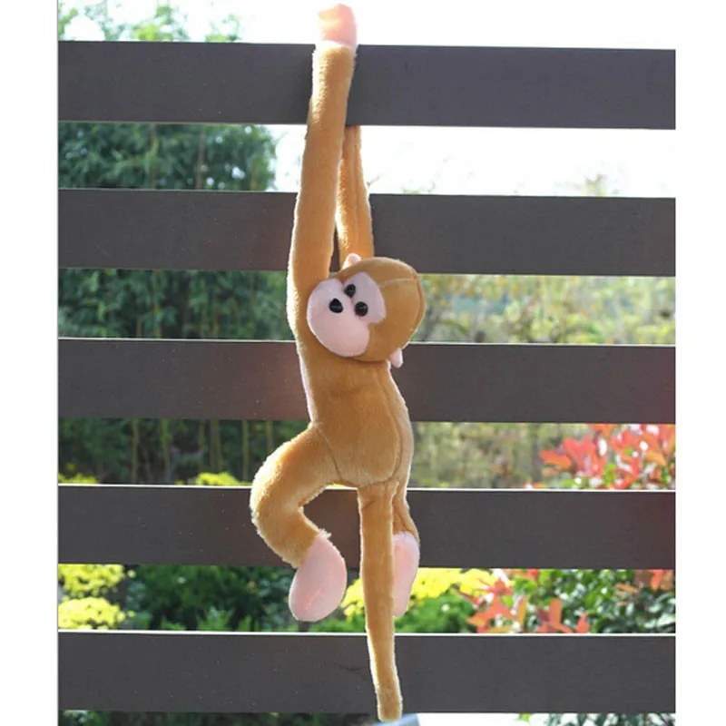 Brown 65 см Kawaii длинные руки хвост обезьяны кукла плюшевые игрушки 4 цвета шторы Детские спальные куклы животных подарки на день рождения - Цвет: Brown