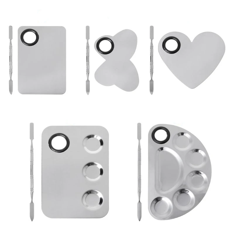 Палетка из нержавеющей стали лоток для смешивания лопатка набор акварели