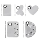 Палетка из нержавеющей стали, лоток для смешивания, лопатка, набор для акварели, масляной краски, макияжа