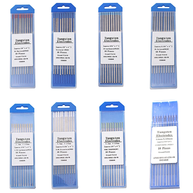 Сварочные вольфрамовые электроды стержни для сварки TIG упаковка 10 1 0 6 2 4 3 мм DIDIHOU |