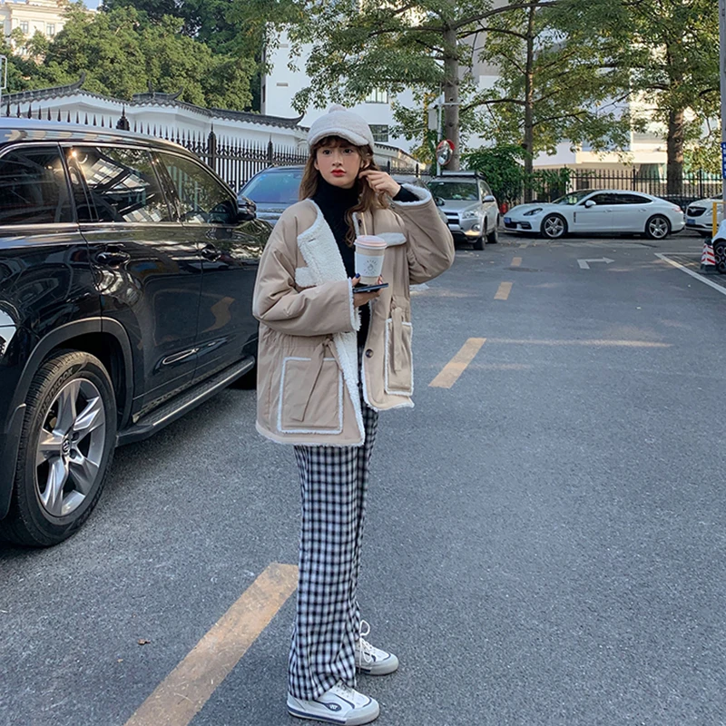 

HWLZLTZHT Women White Warm Parkas Buttons 2020 Female Warm Coat Fashion Korean Overcoat Winter Jacket For Women