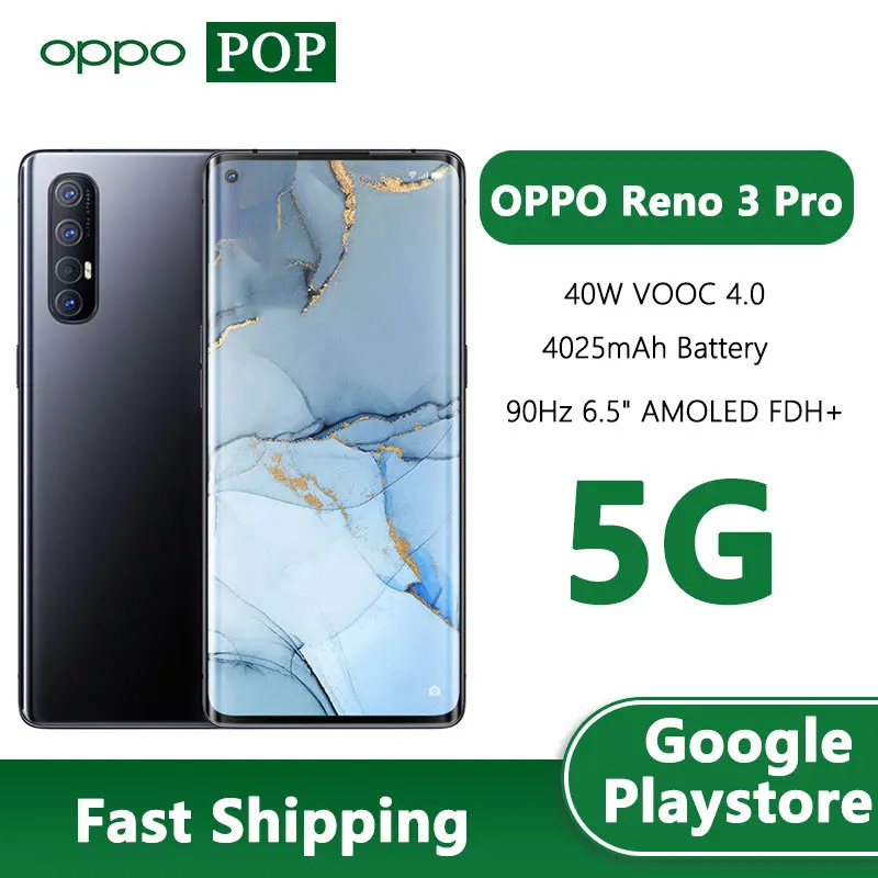 Смартфон OPPO Reno 3 Pro 6 5 дюйма 90 Гц AMOLED Snapdragon 76 4 0 дюйма|Смартфоны| |