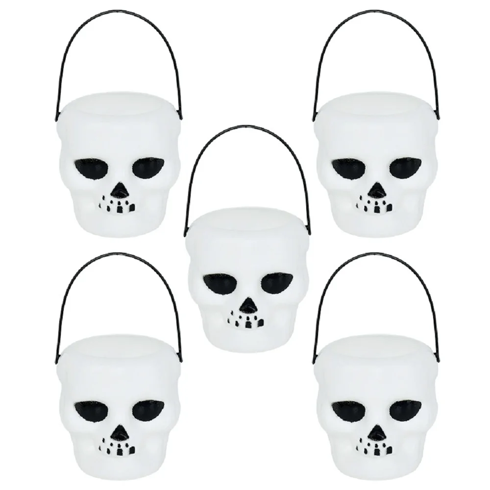 5 шт./Лот пластиковая банка для конфет с белым черепом и черной ведьмой | Дом сад
