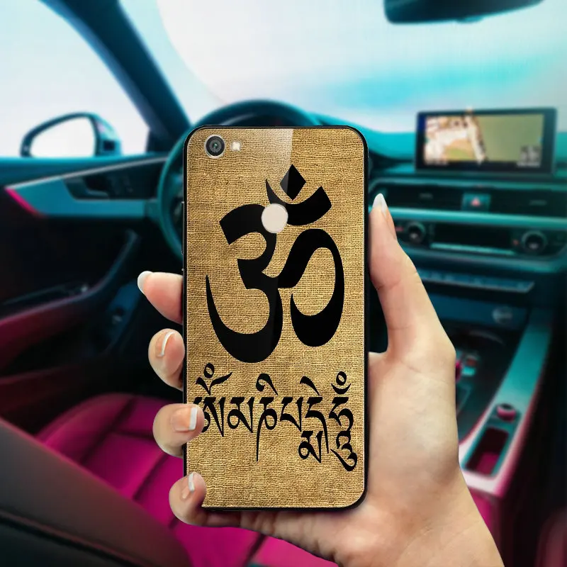 Hinduism Aum Om религиозные телефонные чехлы из закаленного стекла для Xiaomi Redmi Note 4 4X 5 5A 6 - Фото №1
