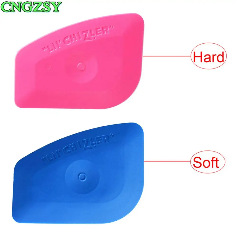 

Pink Blue Plastic Squeegee Lil' Chizler Applying for Decals and Graphics Wall Applications Vinyl Corners Easy Removal A25 A25B