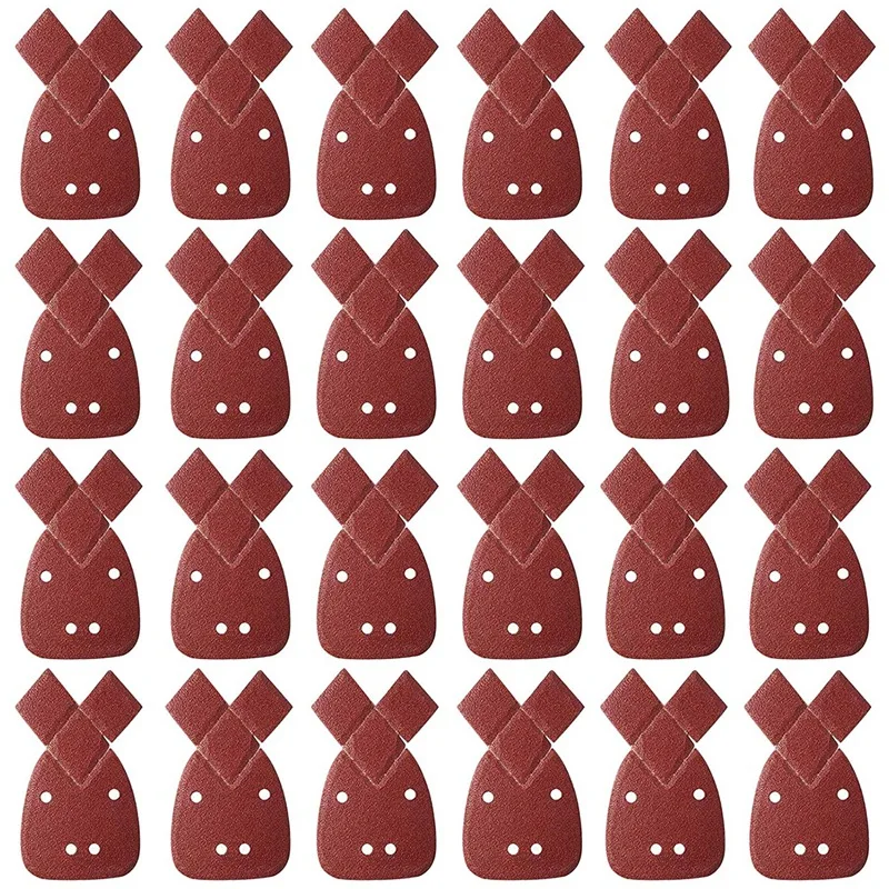 

120 Pieces Mouse Detail Sandpaper, Loop Assorted 40-400 Grits for Detail Palm Sander, 4-Hole