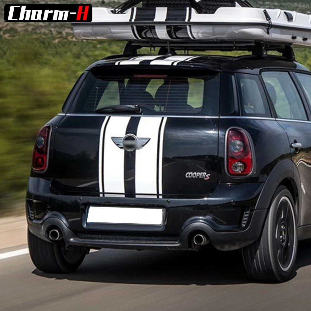 Наклейка Стикеры в полоску комплект для MINI Countryman Cooper S гонки капот магистральному JCW винил Наклейки-белый/черный /красный/золото, чтобы выбрать