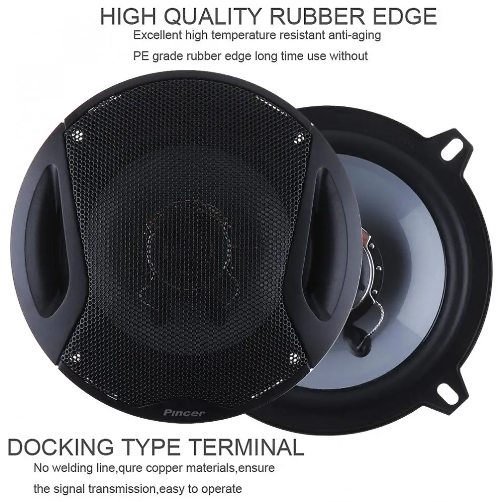 2 шт. 5 дюймов 127 мм 4 Ом 200 Вт макс. 2-сторонние коаксиальные автомобильные