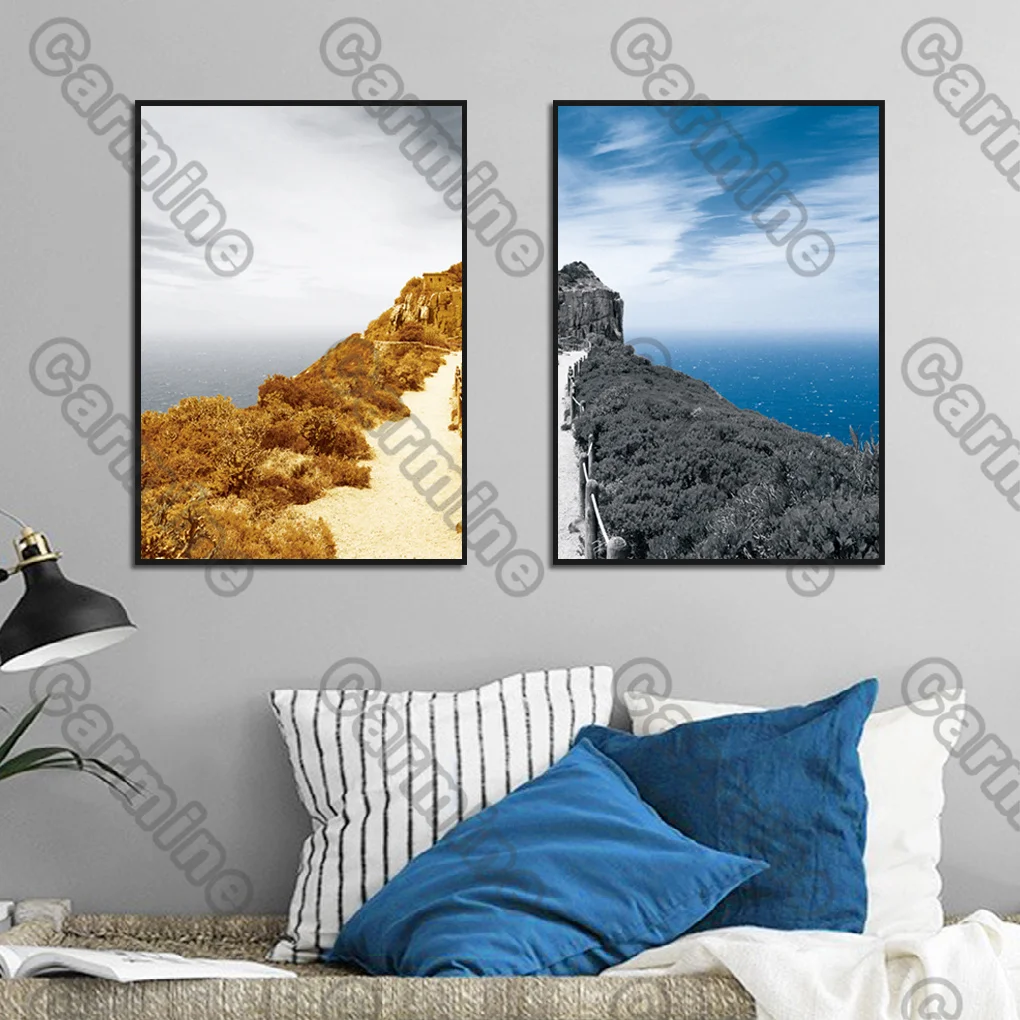 

Poster Golden and Dark Grey Plants landscape Canvas Painting and Prints Wall Art Decoration for Living Room and Bedroom 2Pcs
