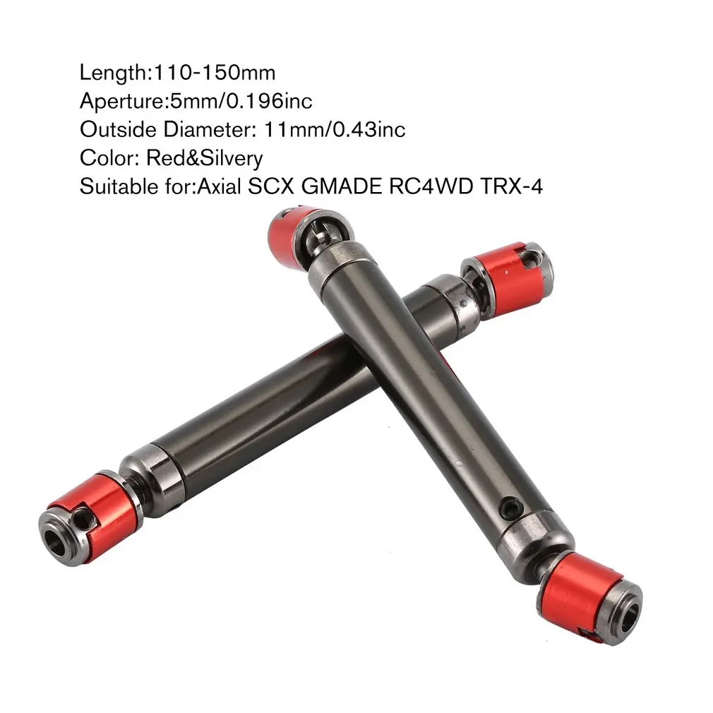 2 шт. Rc автомобили металлический приводной вал 110 150 мм для осевой Scx Gmade Trx 4 мини