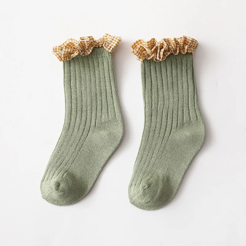 

5 Pairs Baby Autumn Winter Keep Warm Socks Solid-color Kids Spring Cotton Breathable Floor Sleeping Anti-skid Girl Socks