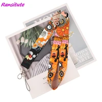 ransitute r1822 a clockwork orange high quality key chain lanyard gift for child student friend phone usb badge holder necklace