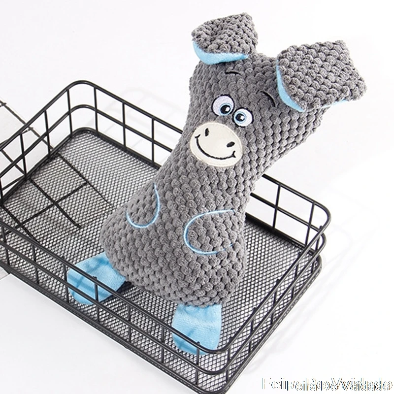 

New Dog toys Interactive Bite Tolerance Cute Cartoon Vocal Toys Corn Down Plush Cat Dog Toys Automatic Ear Moving Ears Pet Toys