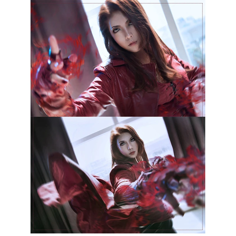 Алый костюм ведьмы Ванда кожаная куртка максимофф Капитан Америка 3 косплей для