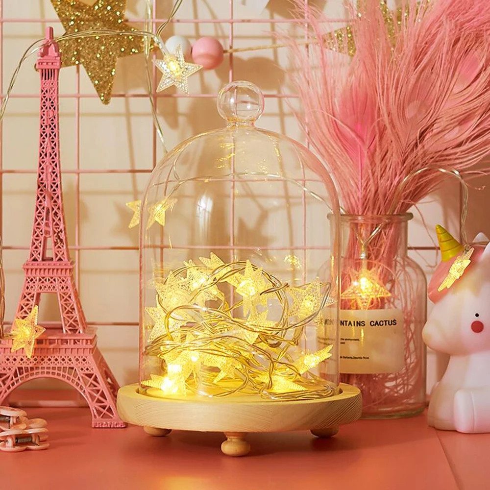 220V/USB/Батарея работает Star гирлянды светодиодные для рождественской вечеринки