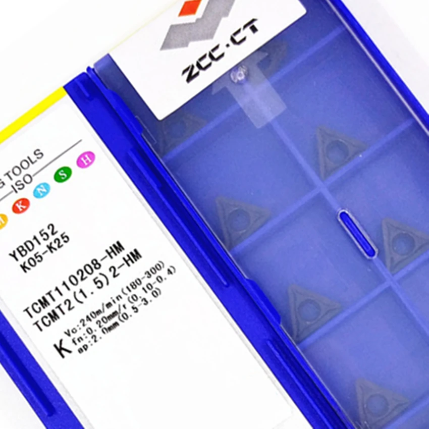 

ZCC.CT TCMT110204-HM YBD152 / TCMT110208-HM YBD152 TCMT21.51 TCMT21.52 CNC carbide inserts 10PCS/BOX