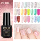 Сахаристые Лаки ROSALIND, лак для ногтей для маникюра, разноцветная эмалированная Полуперманентная декоративная основа