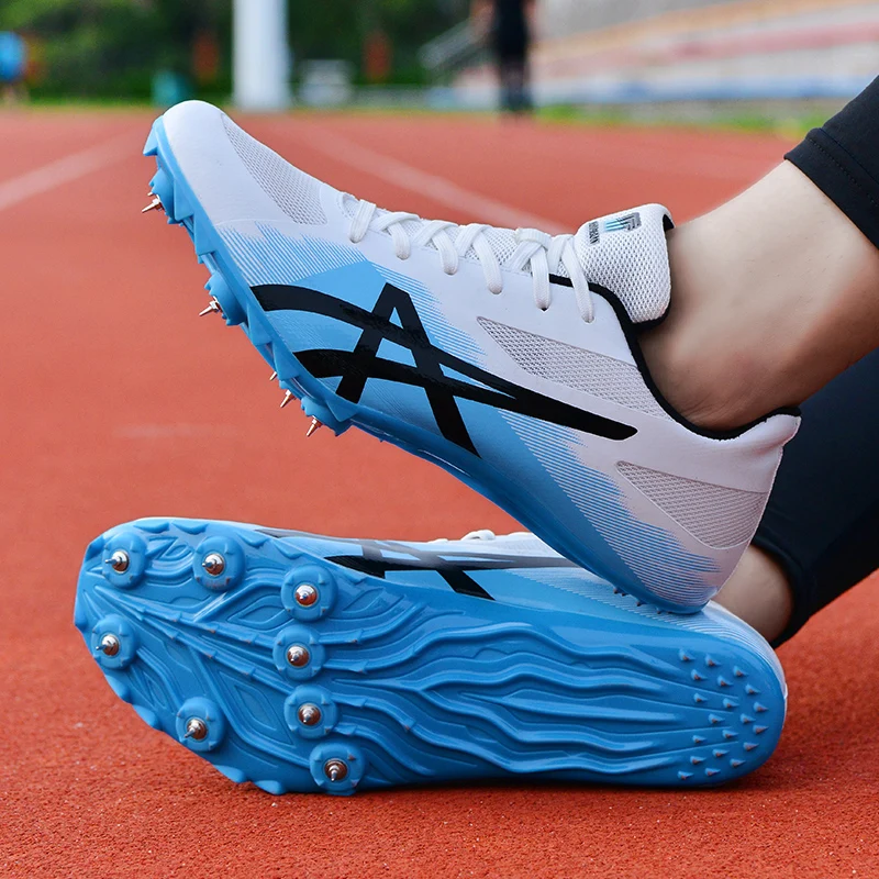 Professional Women Men Kids Racing Spikes Shoes Breathable Track and Field Lightweight 8 Spikes Racing Athletic Sneakers Brand